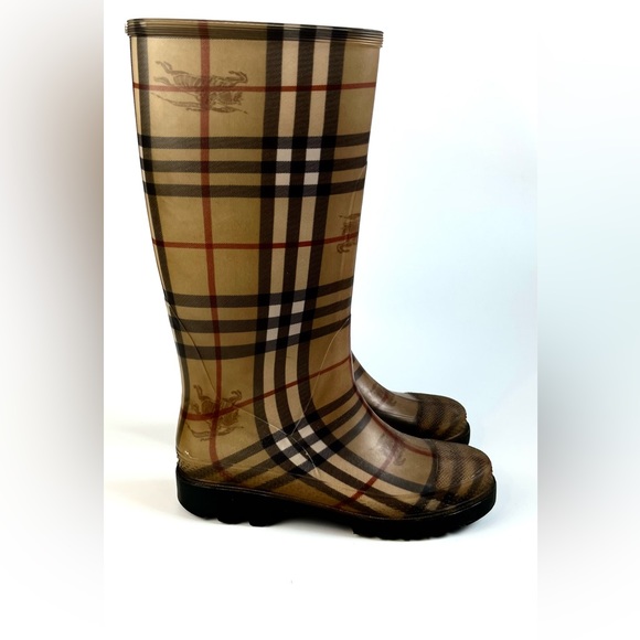 Burberry Nova Check Rubber Rain Boots - Picture 3 of 14